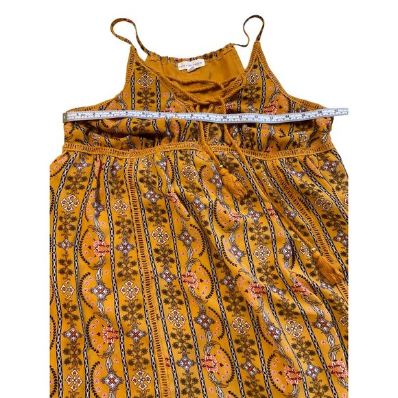 Boho Mustard Yellow Paisley Print Strappy Sundress By Coco + Jaimeson - Picture 5 of 6
